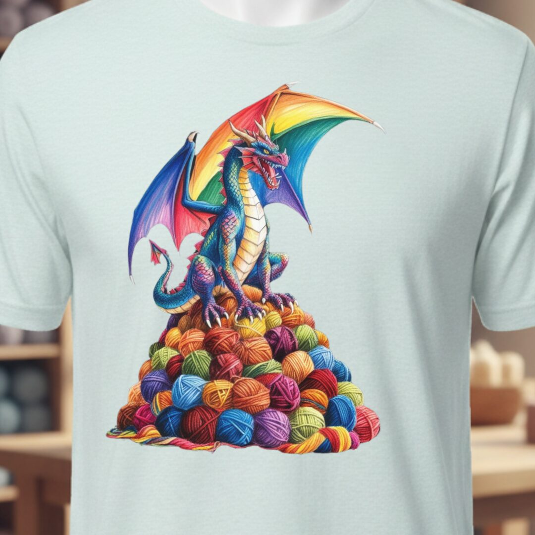 Rainbow Dragon T-Shirt Ice Blue t-shirt