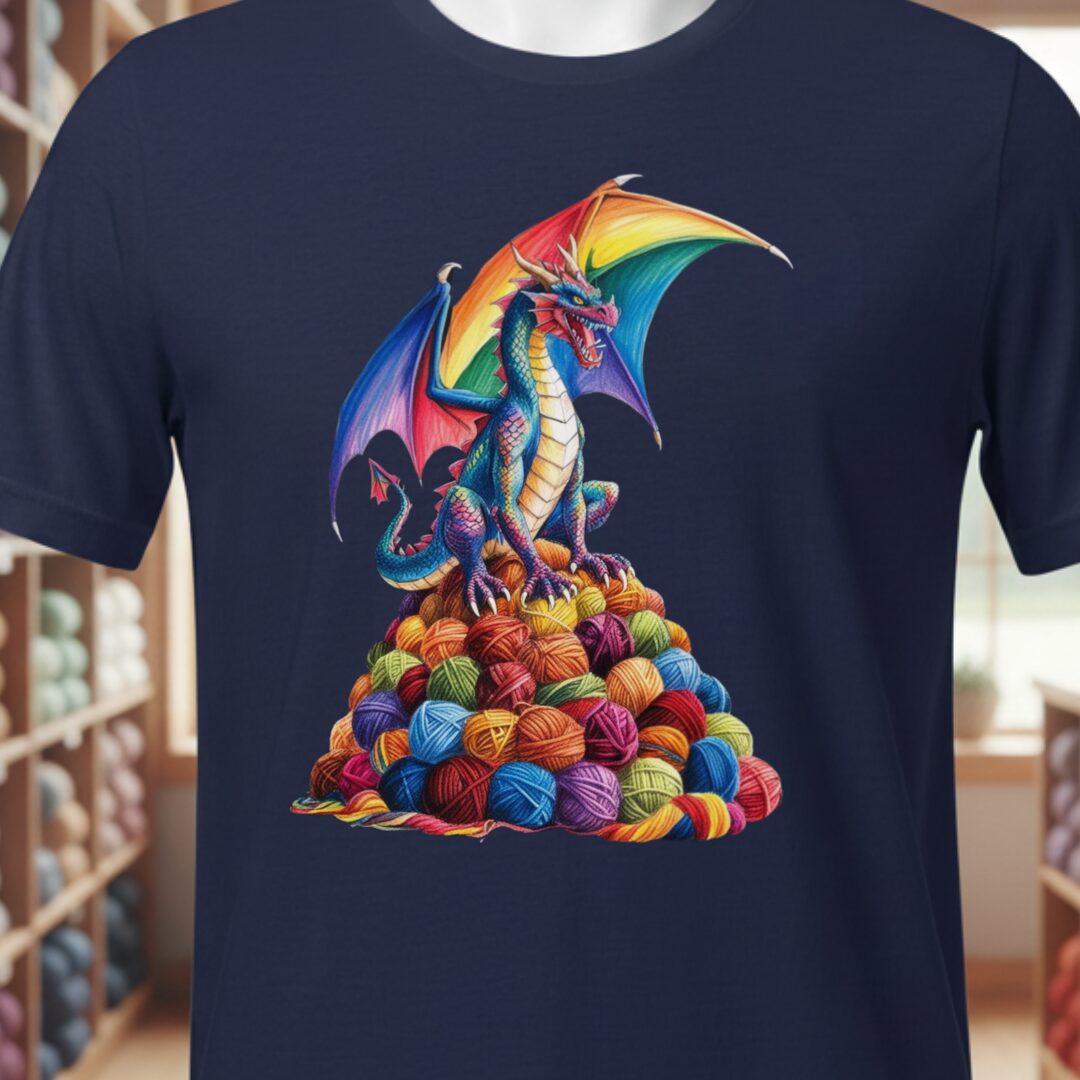 Rainbow Dragon T-Shirt Navy t-shirt