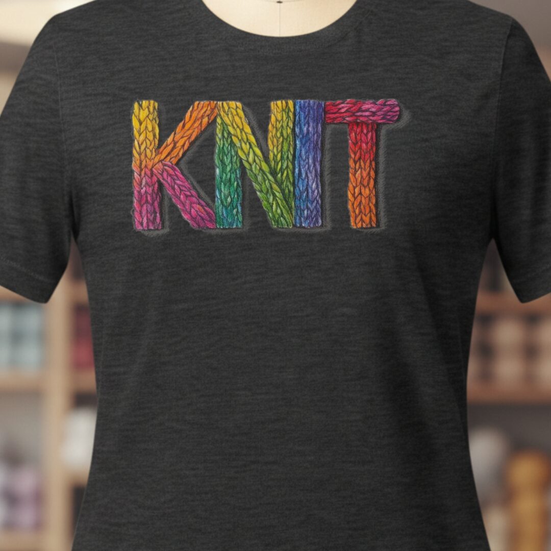 Rainbow Knit T-Shirt Dark Grey t-shirt