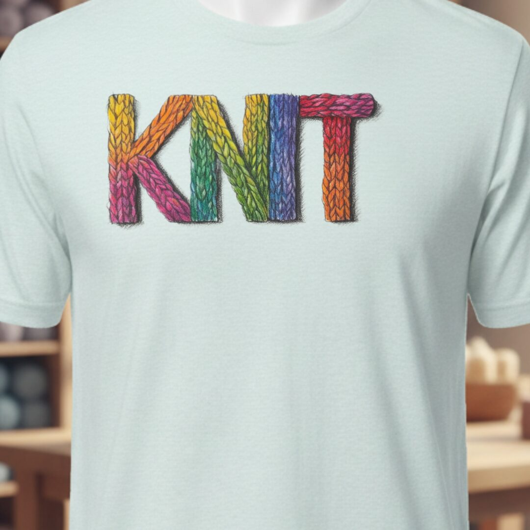 Rainbow Knit T-Shirt Ice Blue t-shirt