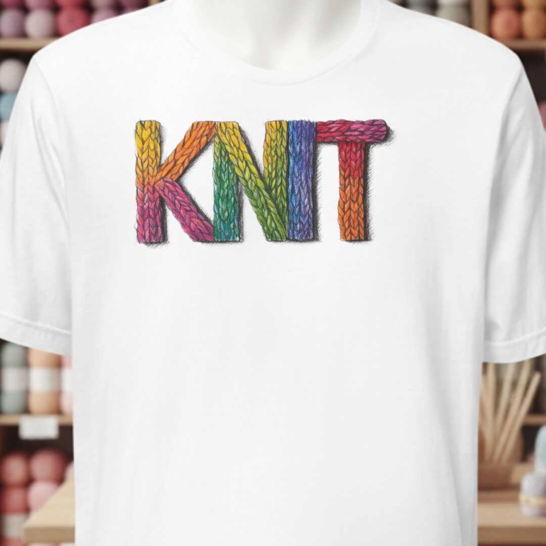 Rainbow Knit T-Shirt White t-shirt