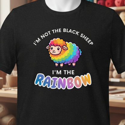 Rainbow Sheep Black T-Shirt.jpg