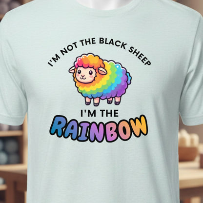 Rainbow Sheep Ice Blue T-Shirt.jpg