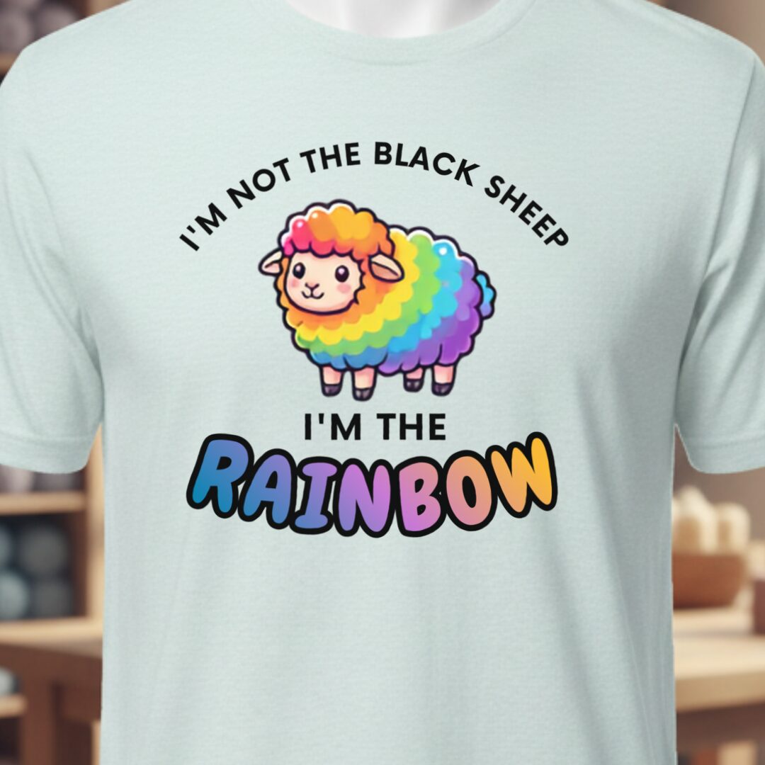 Rainbow Sheep T-Shirt Ice Blue t-shirt