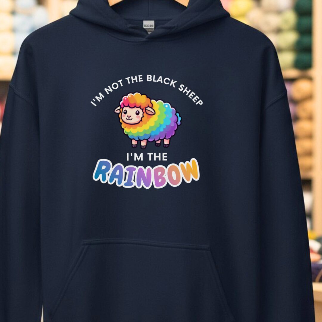 Rainbow Sheep Navy Hoodie.jpg