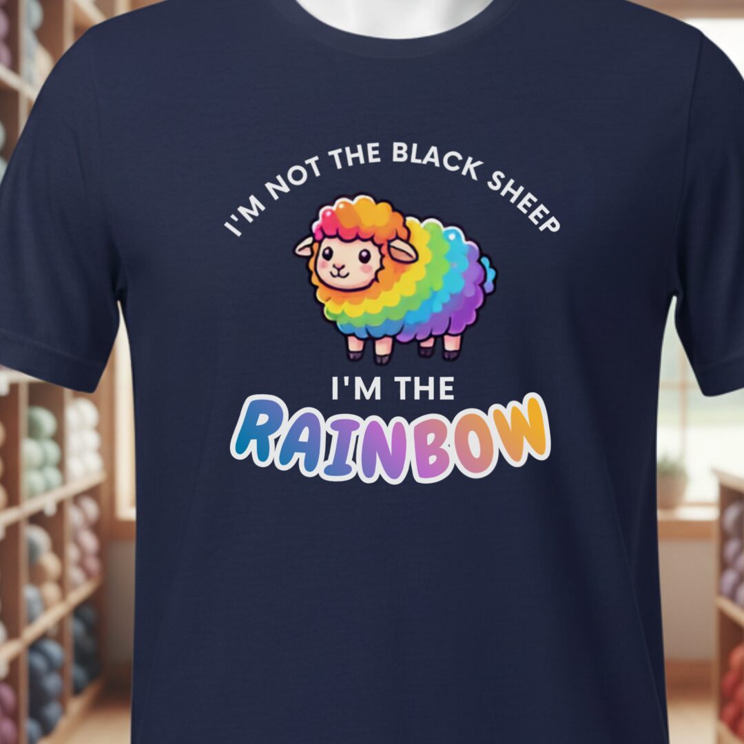 Rainbow Sheep T-Shirt Navy t-shirt