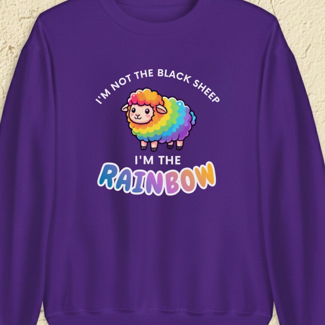 Rainbow Sheep Purple Sweatshirt.jpg