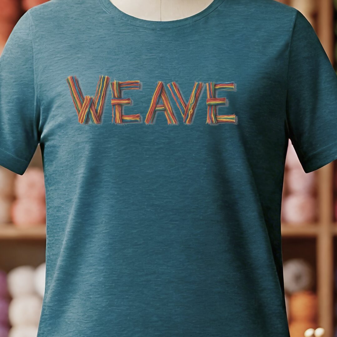 Rainbow Weave T-Shirt Teal Blue t-shirt