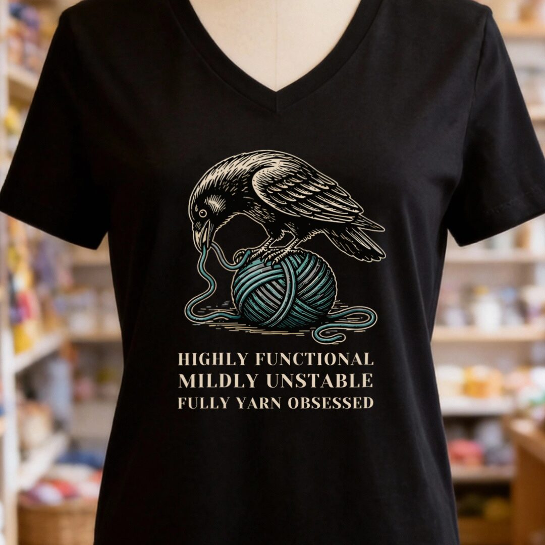 Raven V-Neck T-Shirt Black t-shirt