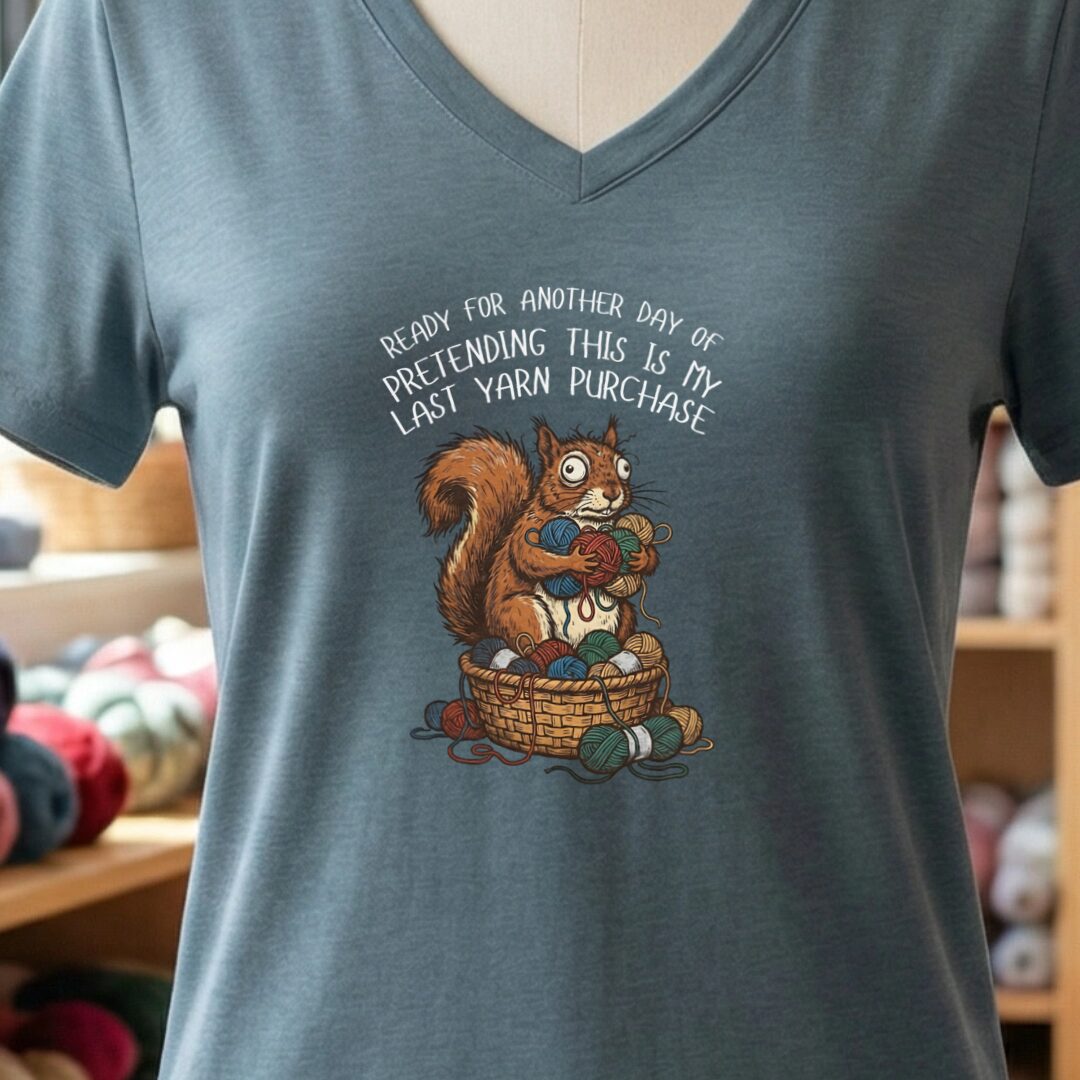 Ready For Another Day V-Neck T-Shirt Slate t-shirt