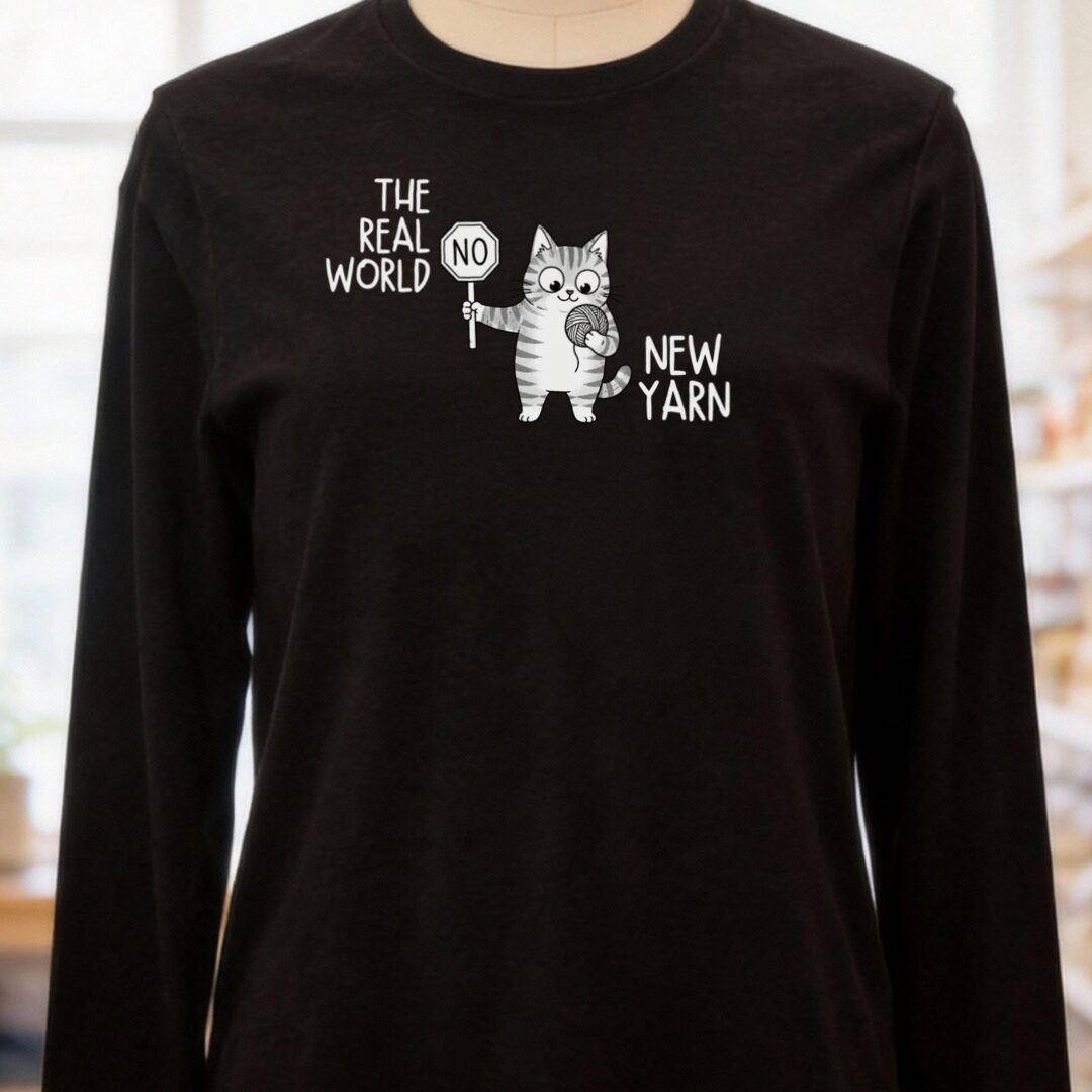 Real World Long Sleeve Tee Black t-shirt