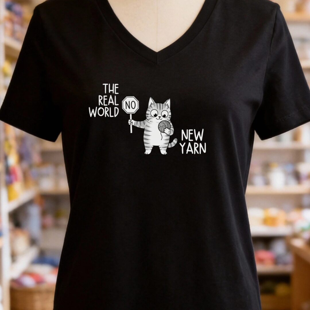 Real World V-Neck T-Shirt Black t-shirt