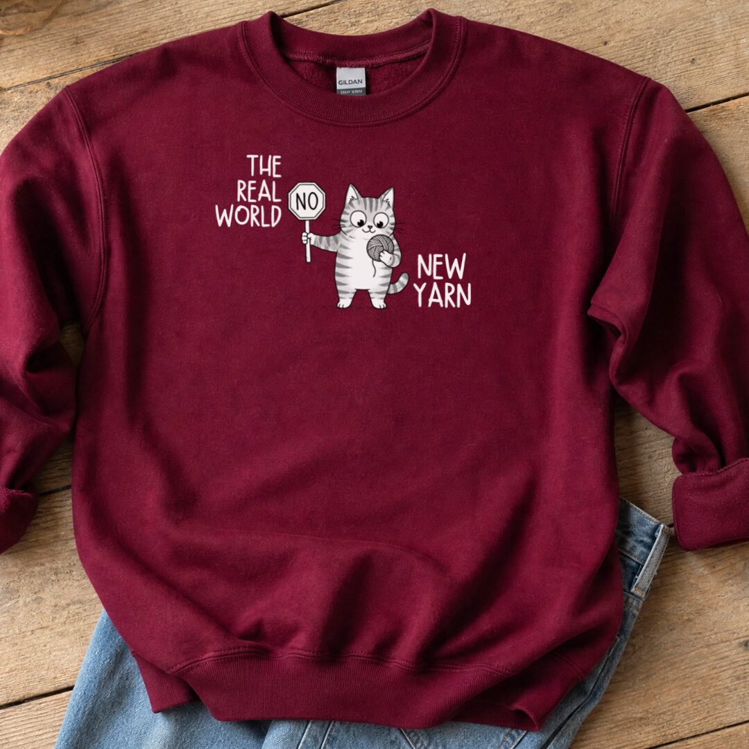 Real World Sweatshirt Maroon t-shirt