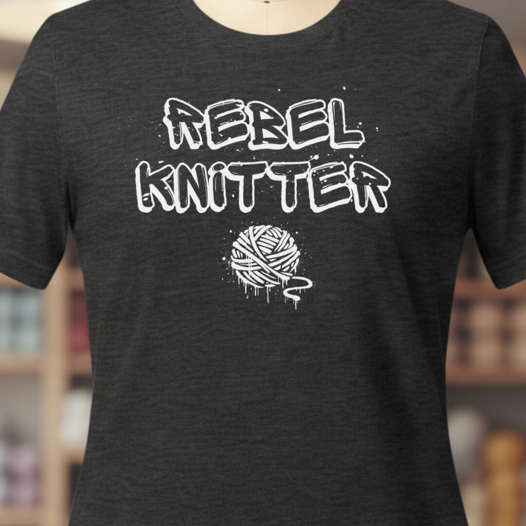 Rebel Knitter T-Shirt Dark Grey t-shirt