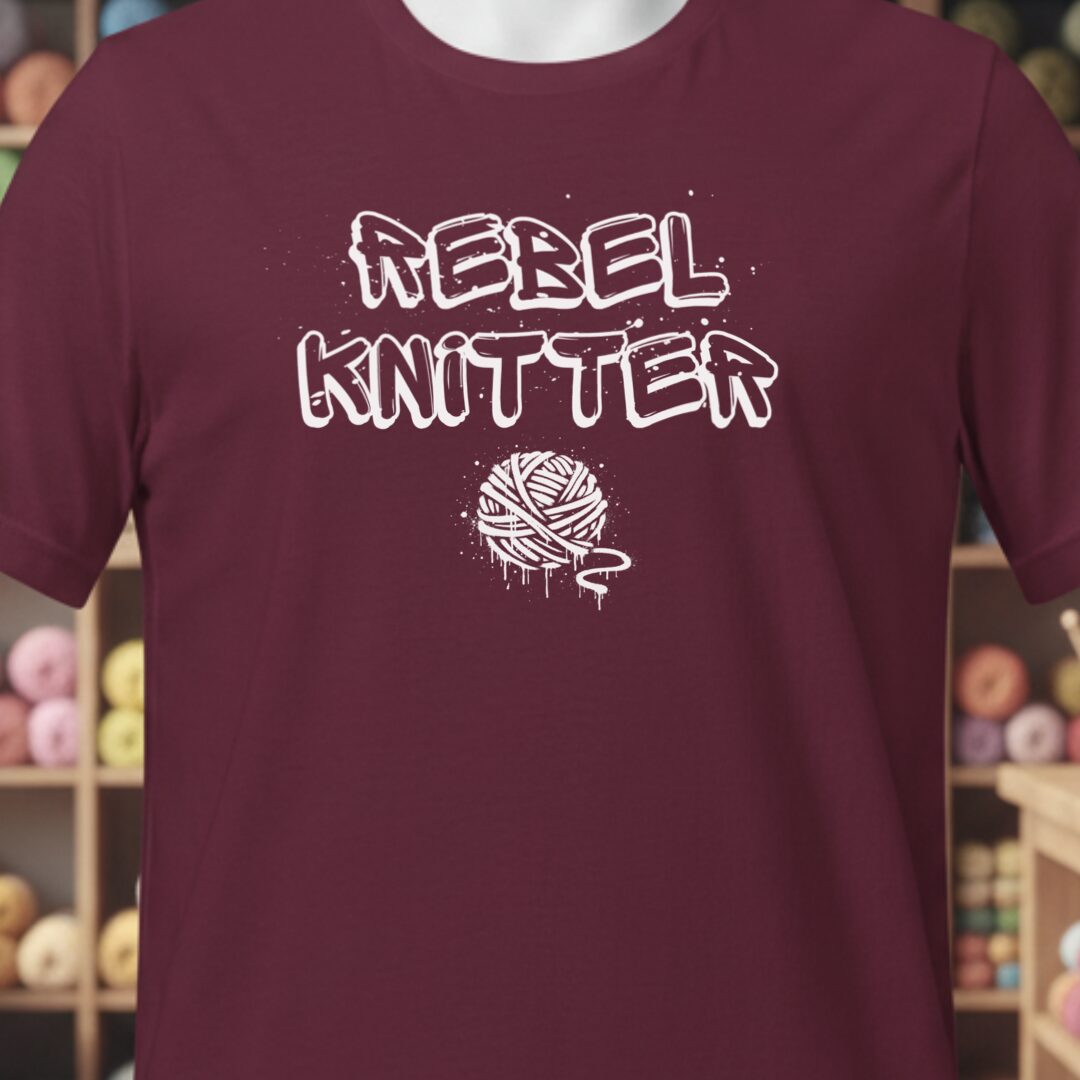 Rebel Knitter T-Shirt Maroon t-shirt
