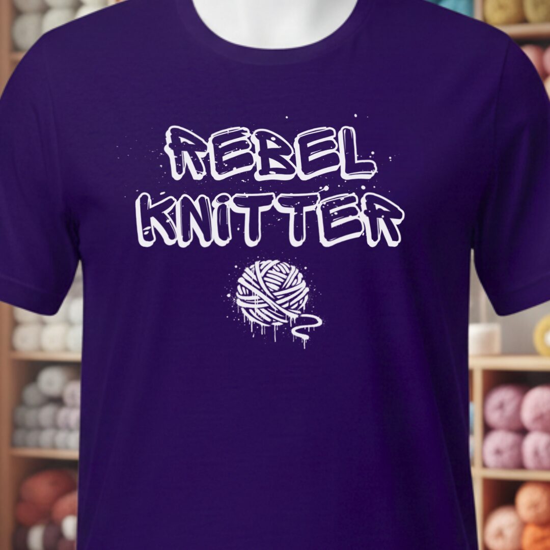 Rebel Knitter T-Shirt Purple t-shirt