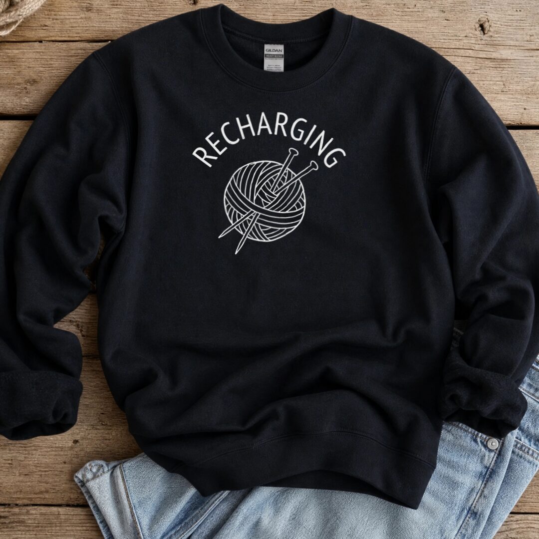 Recharging Sweatshirt Black t-shirt