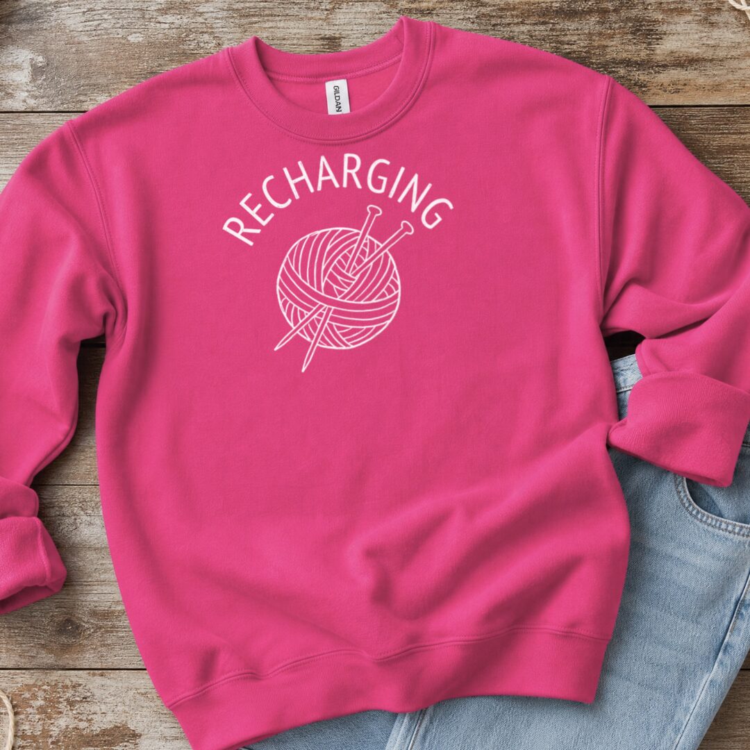Recharging Sweatshirt Bright Pink t-shirt