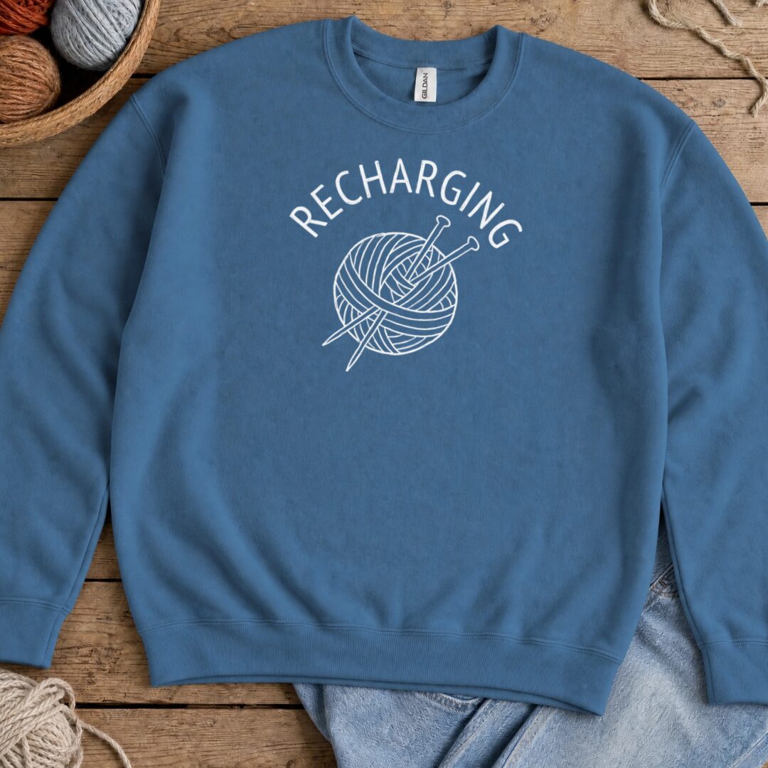 Recharging Sweatshirt Indigo Blue t-shirt
