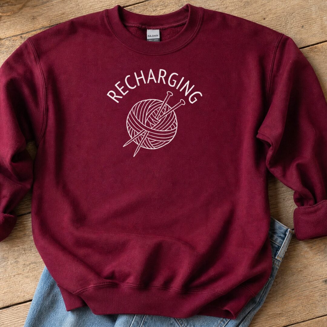 Recharging Sweatshirt Maroon t-shirt