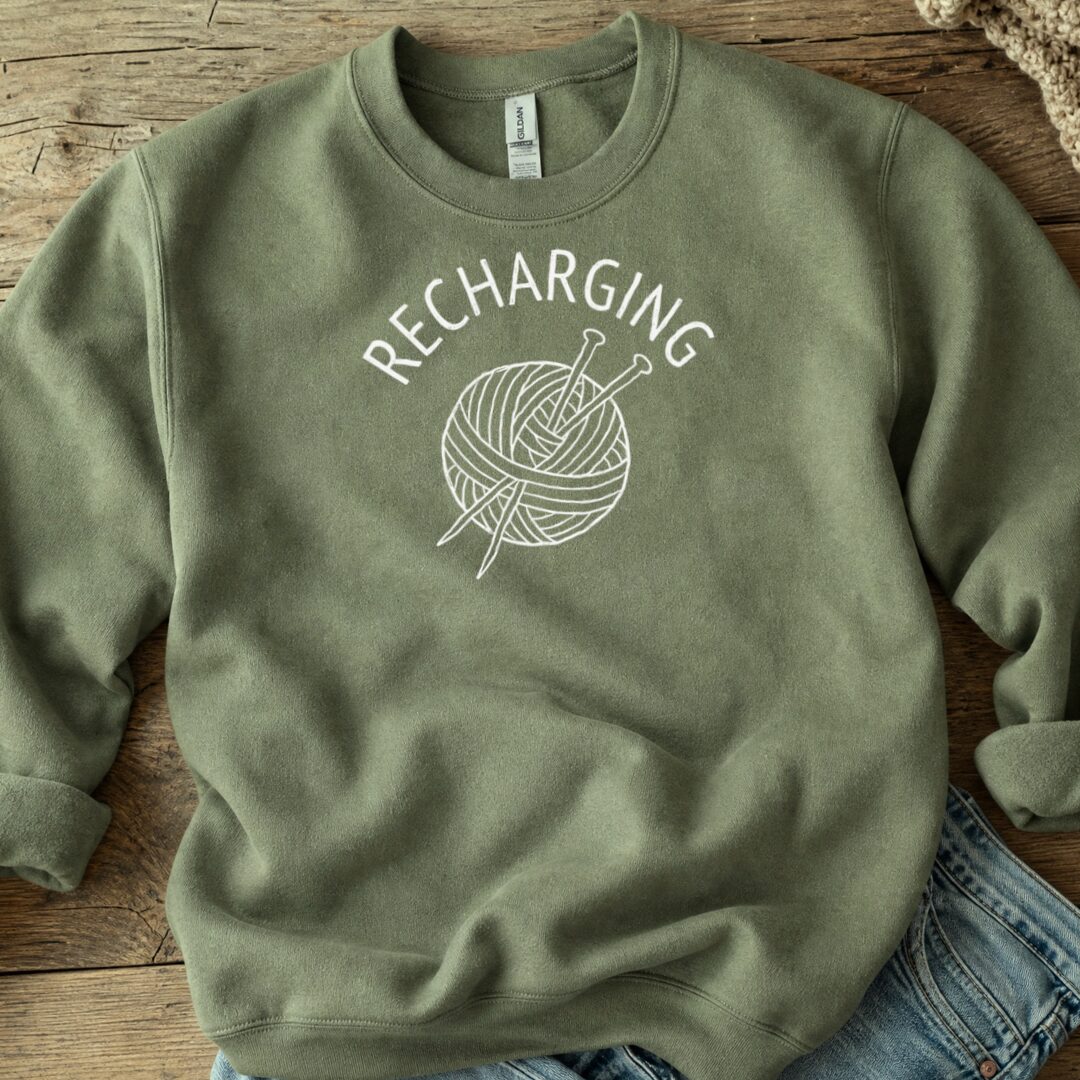 Recharging Sweatshirt Military Green t-shirt