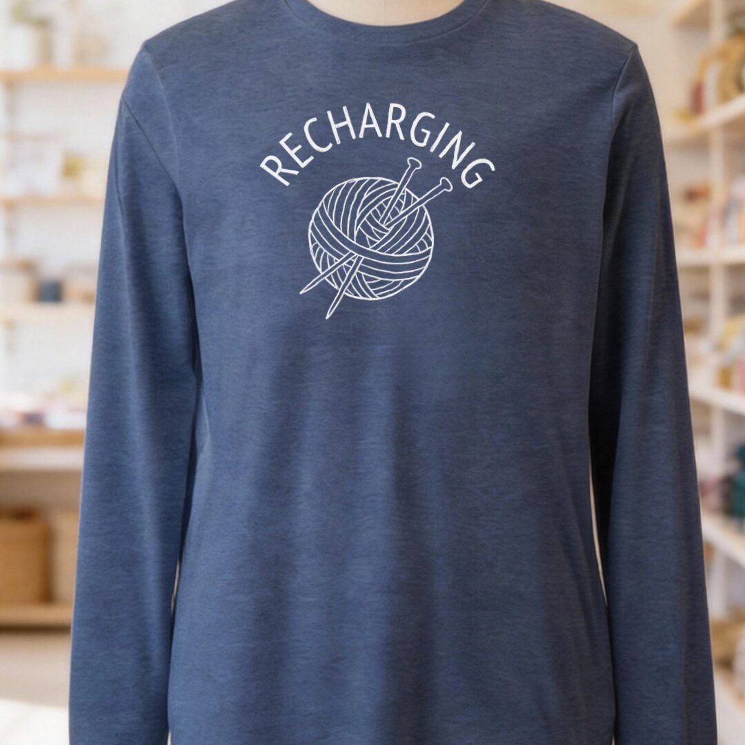 Recharging Long Sleeve Tee Navy t-shirt