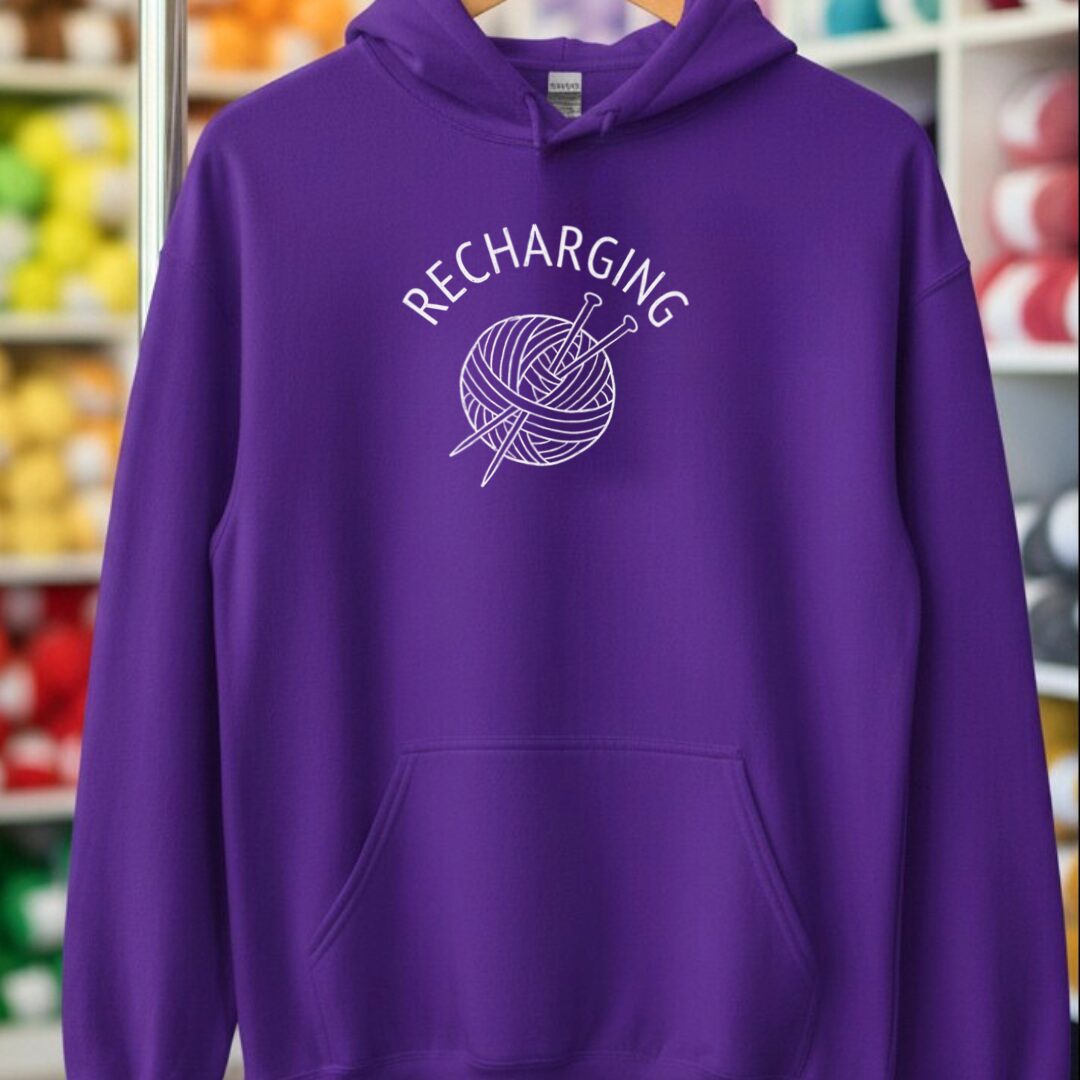Recharging Hoodie Purple t-shirt