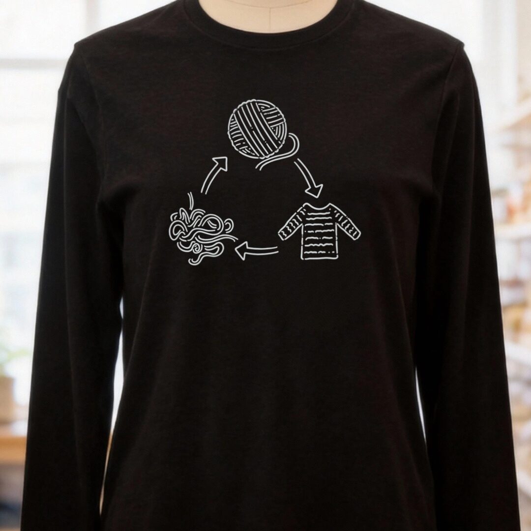 Recycle Long Sleeve Tee Black t-shirt
