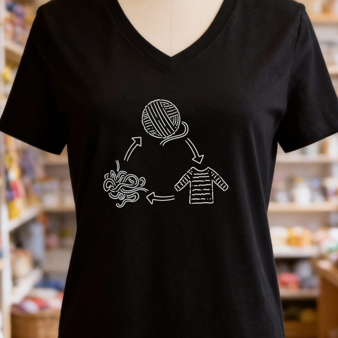 Recycle V-Neck T-Shirt Black t-shirt