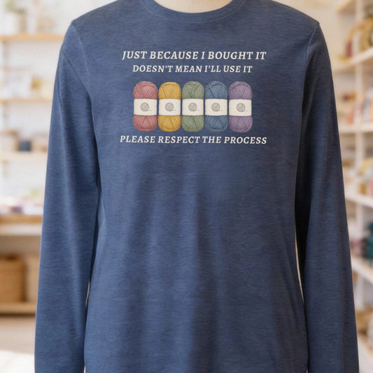 Respect The Process Heather Navy Long Sleeve Tee.jpg