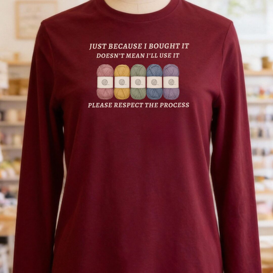 Respect The Process Maroon Long Sleeve Tee.jpg
