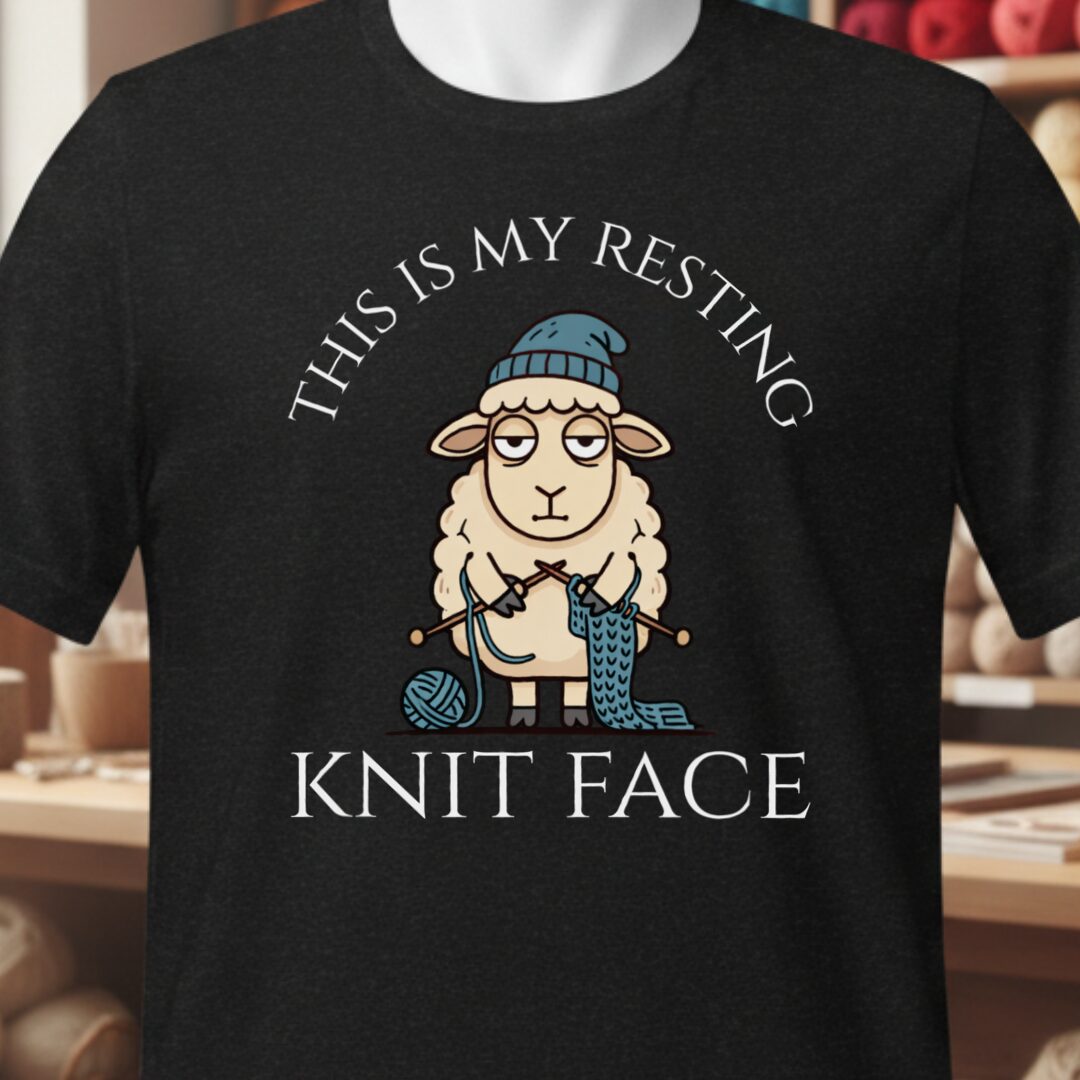 Resting Knit Face T-Shirt Black t-shirt