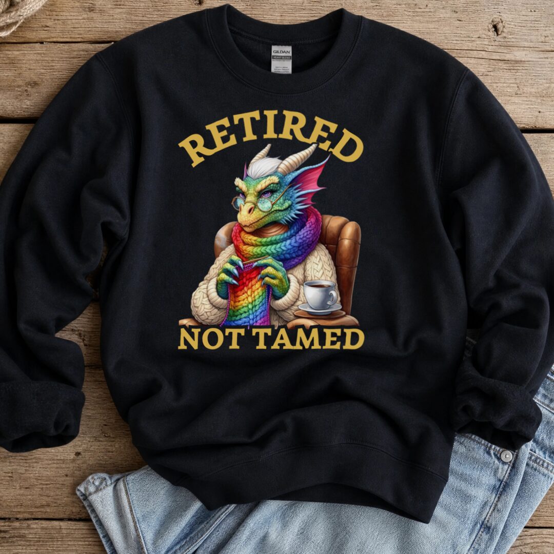 Retired Not Tamed Sweatshirt Black t-shirt
