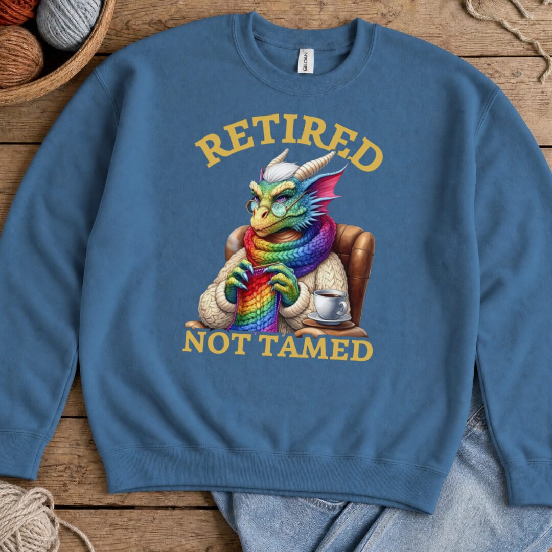 Retired Not Tamed Sweatshirt Indigo Blue t-shirt