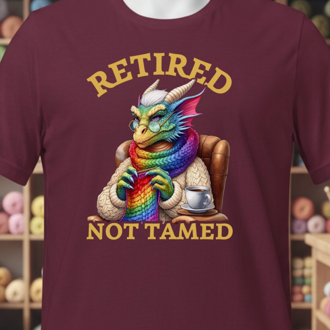 Retired Not Tamed T-Shirt Maroon t-shirt