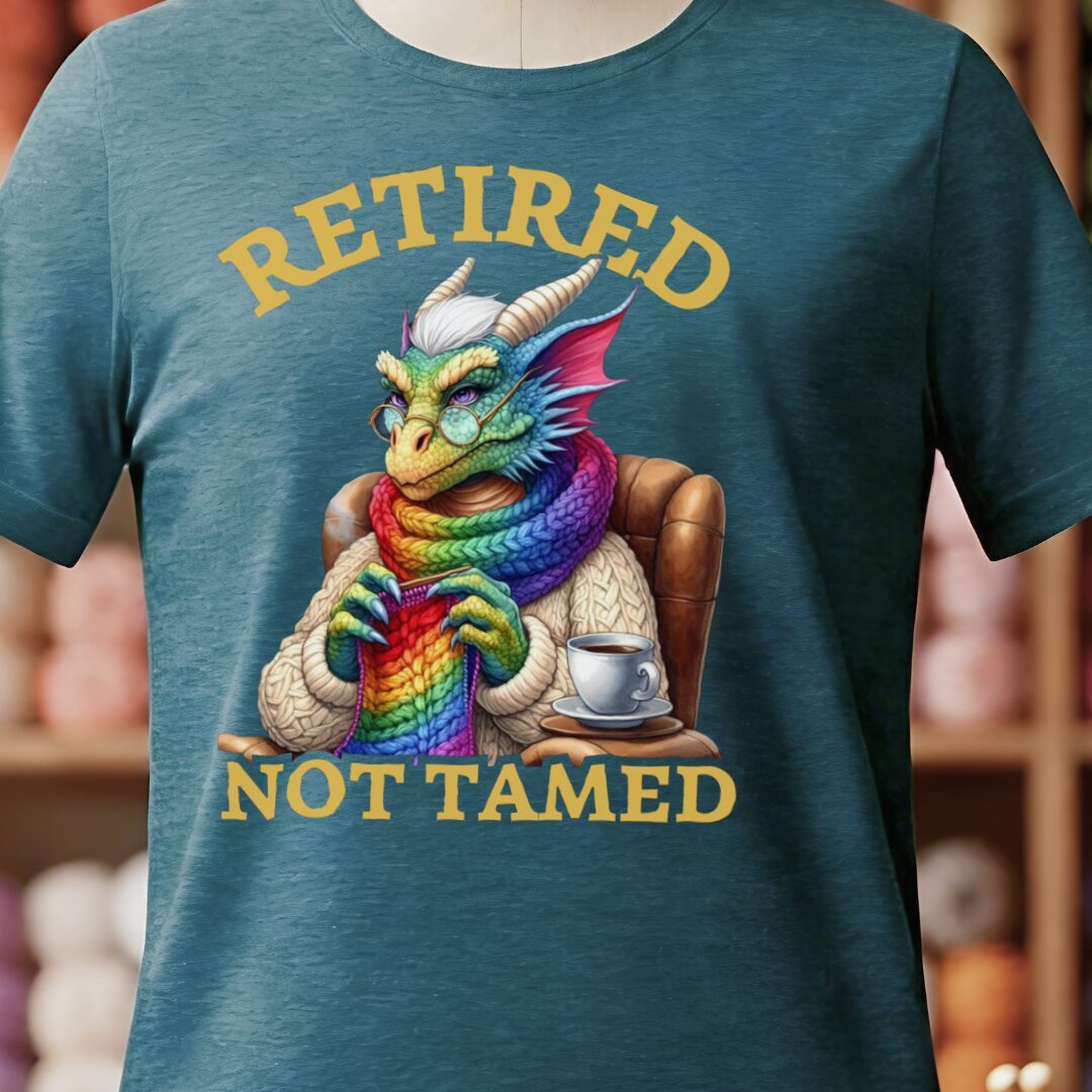 Retired Not Tamed T-Shirt Teal Blue t-shirt
