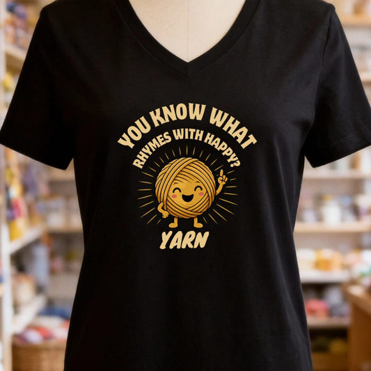 Rhymes With V-Neck T-Shirt Black t-shirt