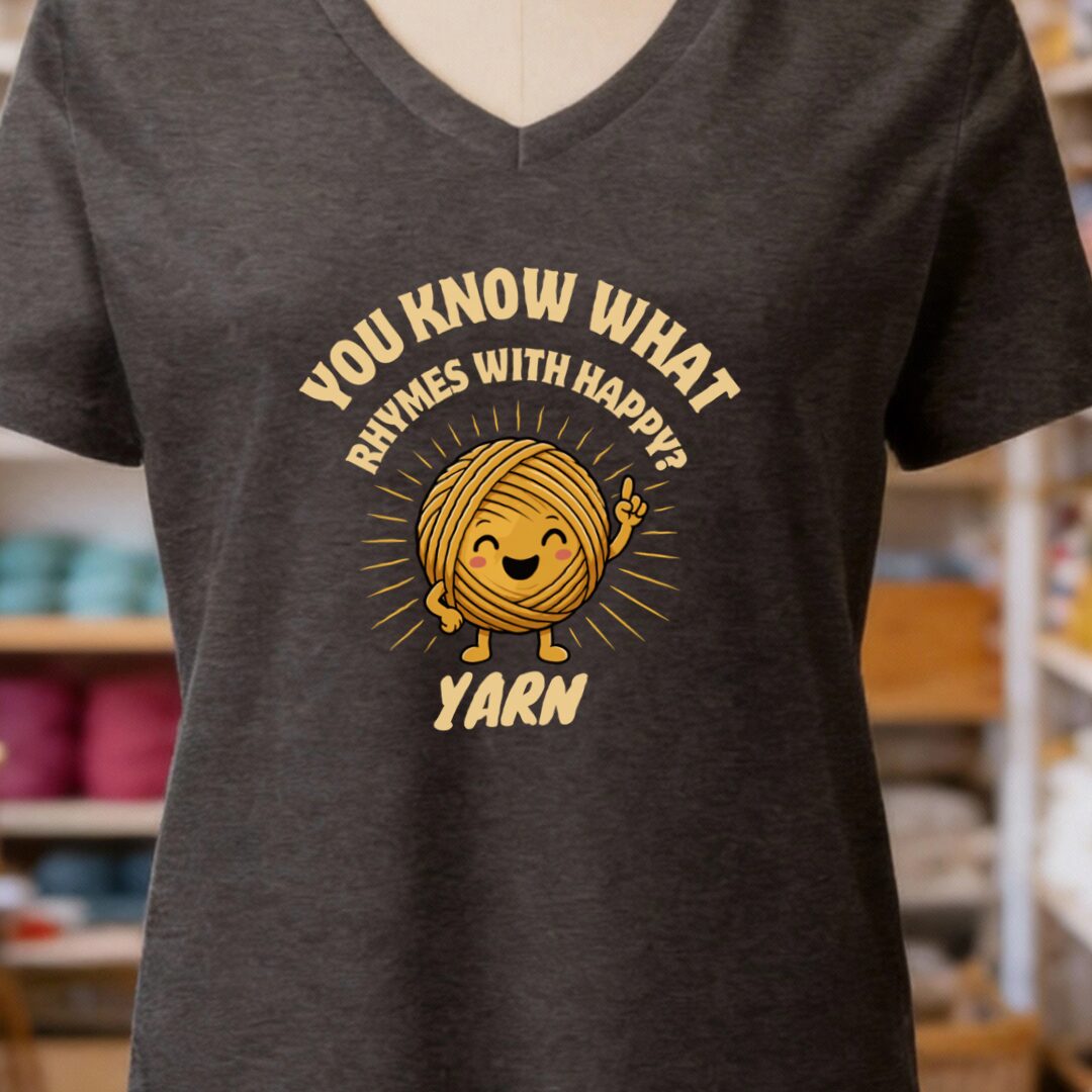 Rhymes With V-Neck T-Shirt Dark Grey t-shirt