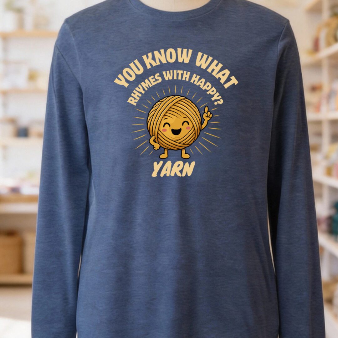 Rhymes With Heather Navy Long Sleeve Tee.jpg