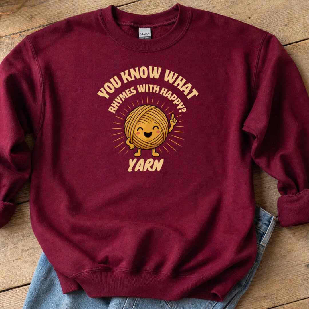 Rhymes With Sweatshirt Maroon t-shirt