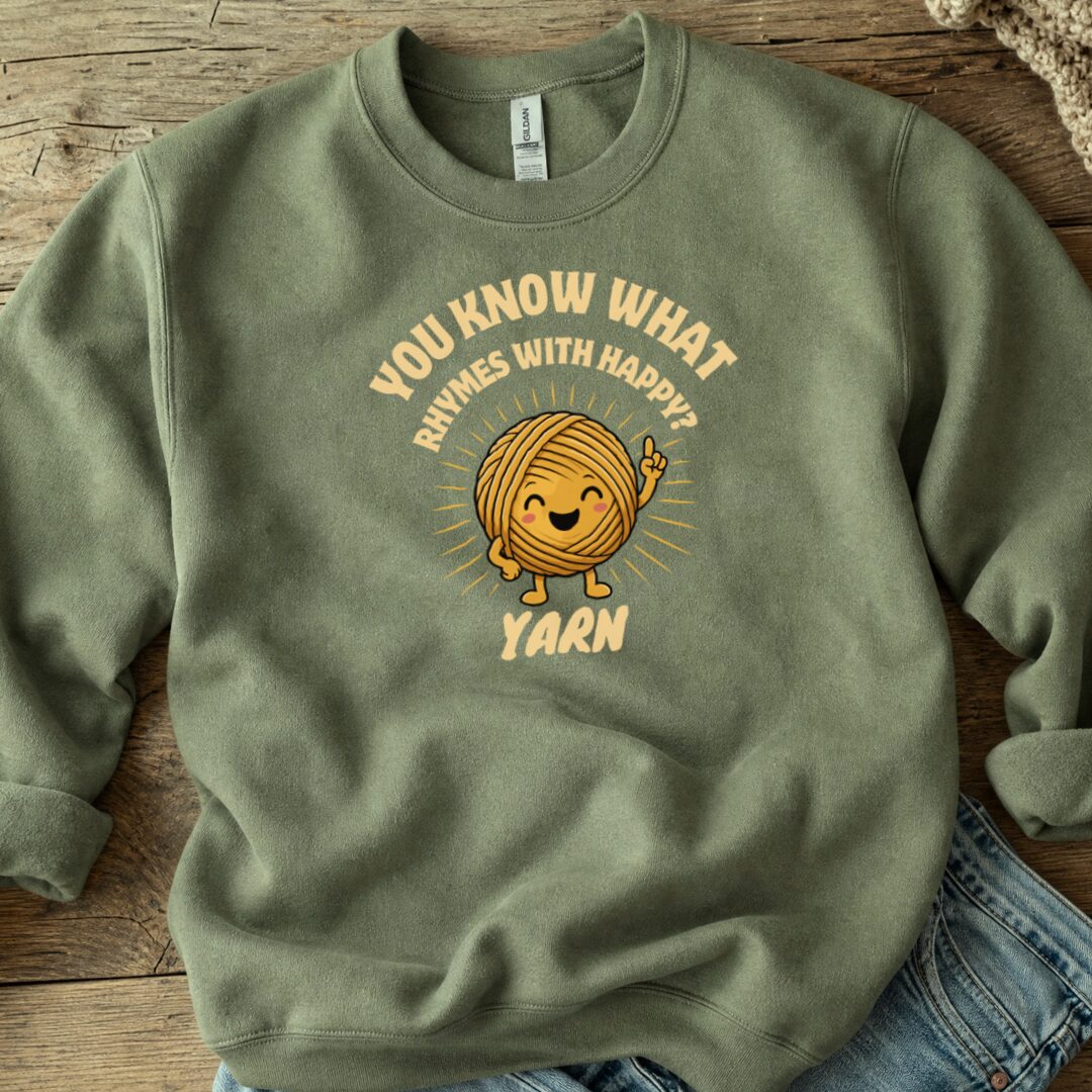 Rhymes With Sweatshirt Military Green t-shirt