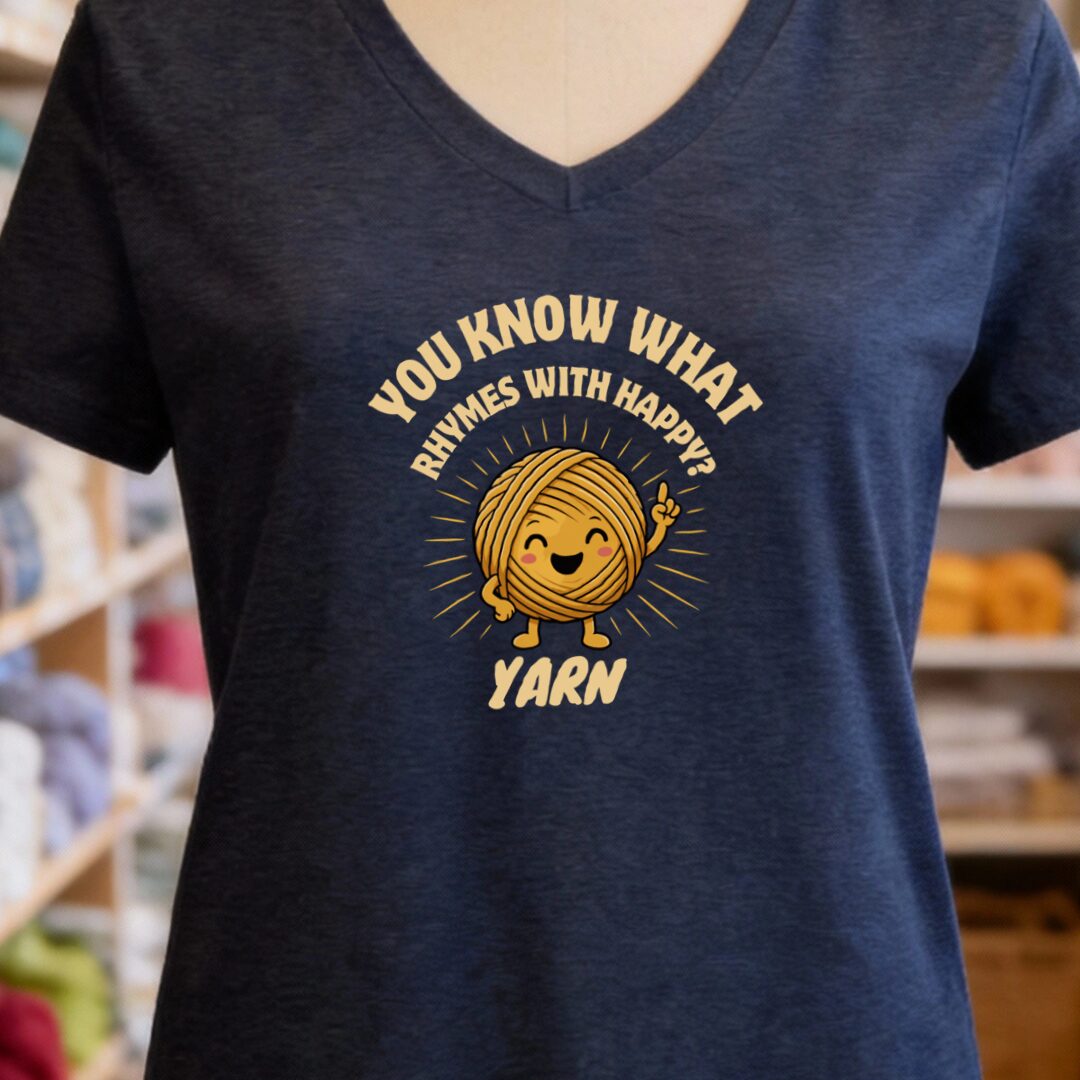 Rhymes With V-Neck T-Shirt Navy t-shirt