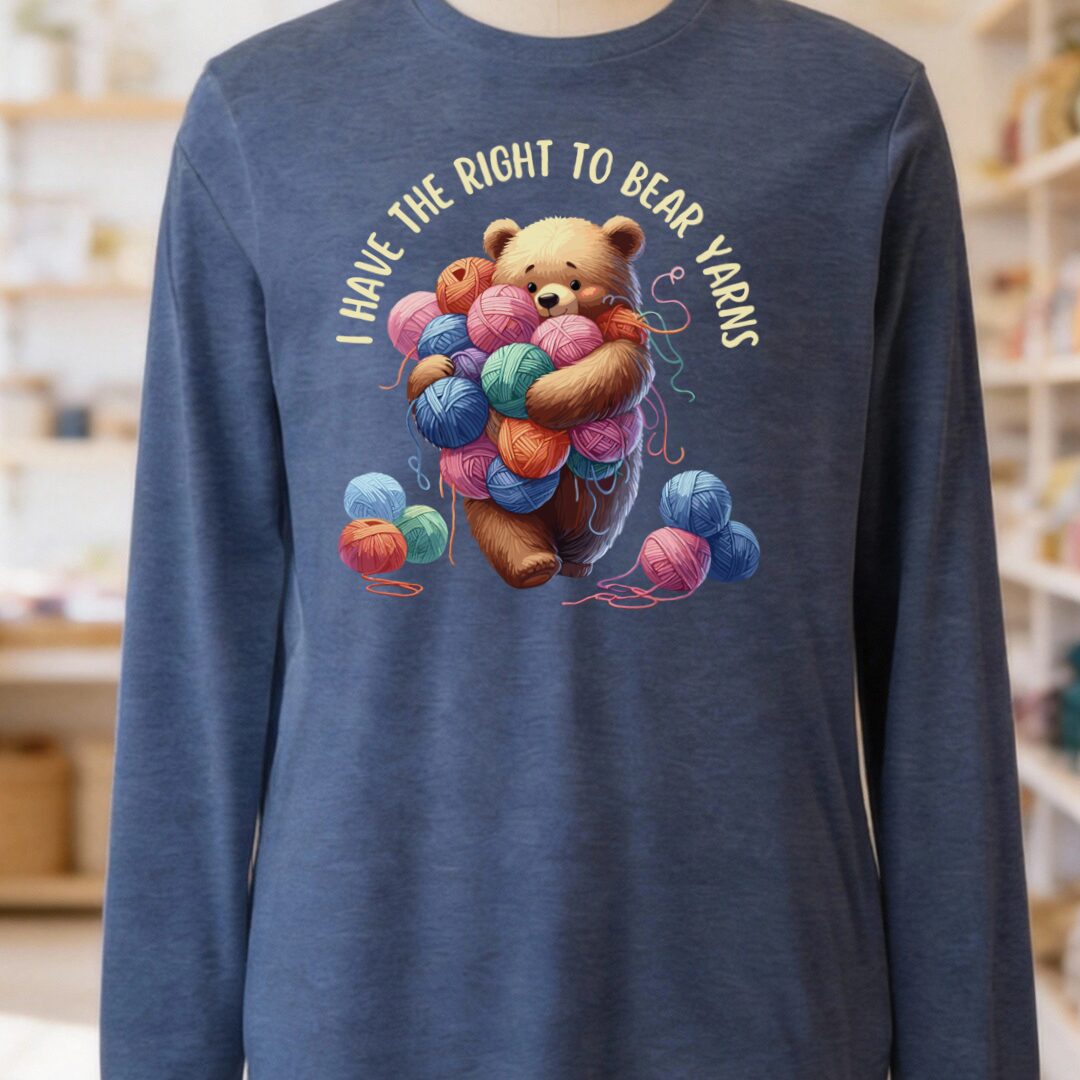 Right to Bear Yarns Long Sleeve Tee Navy t-shirt