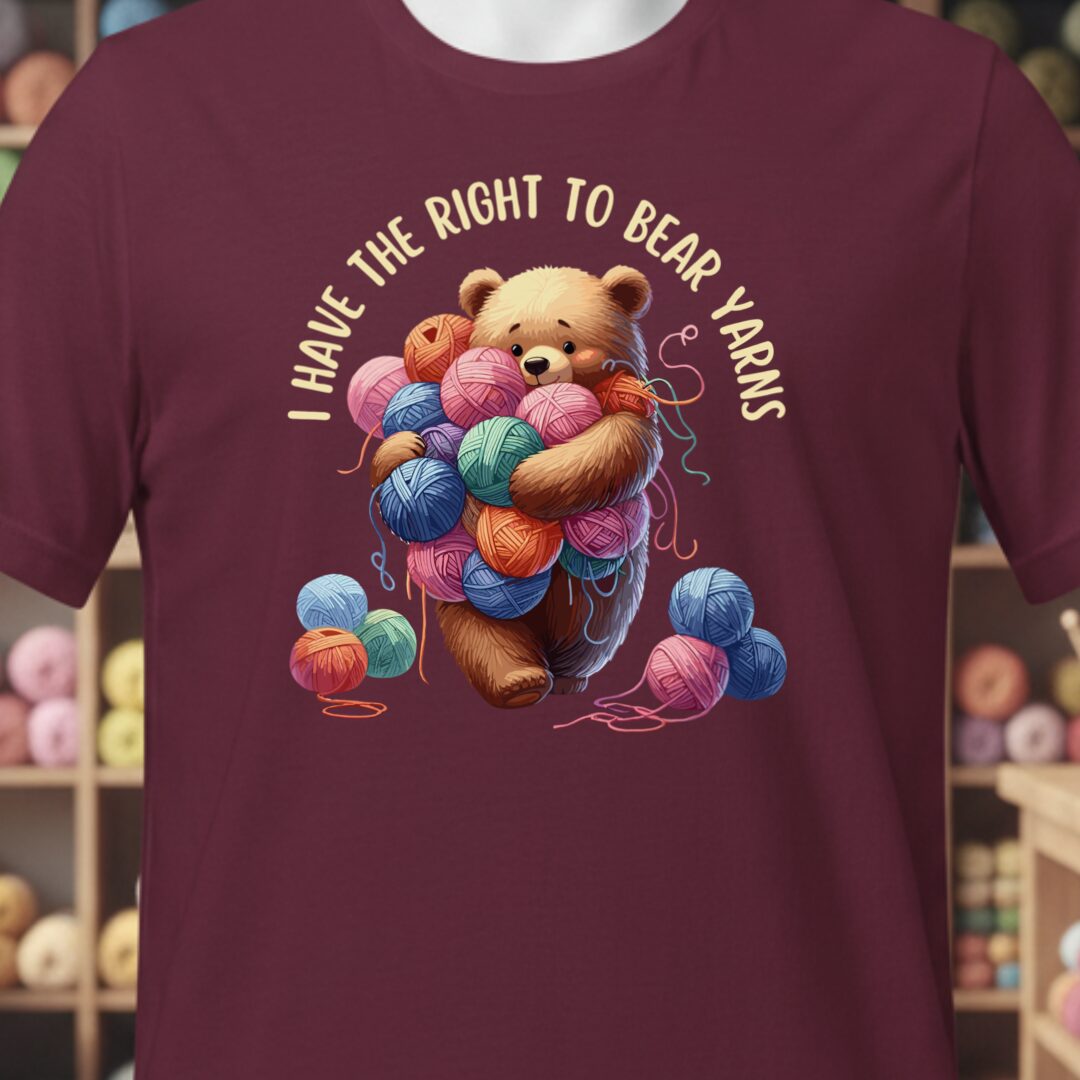 Right to Bear Yarns T-Shirt Maroon t-shirt