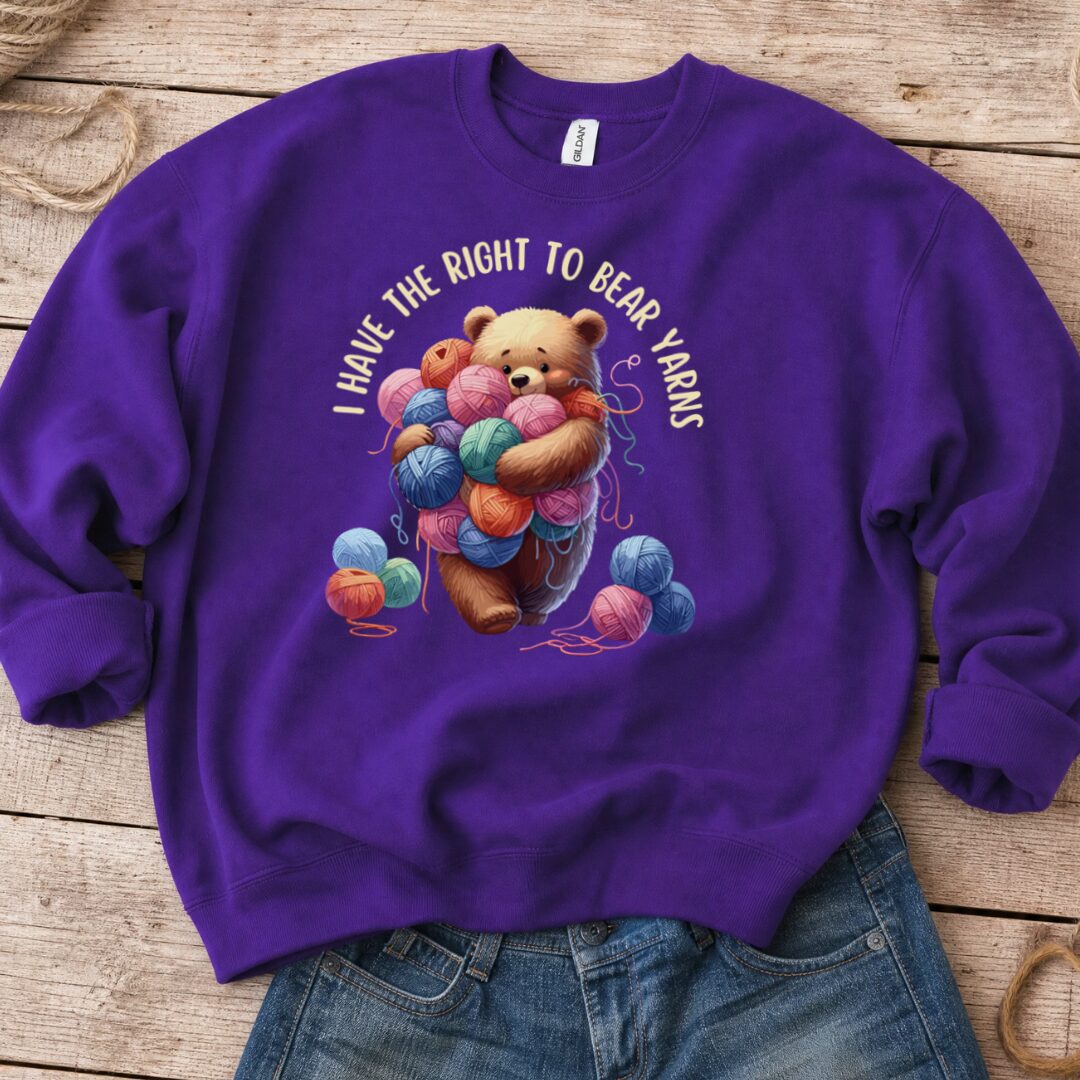 Right to Bear Yarns Sweatshirt Purple t-shirt