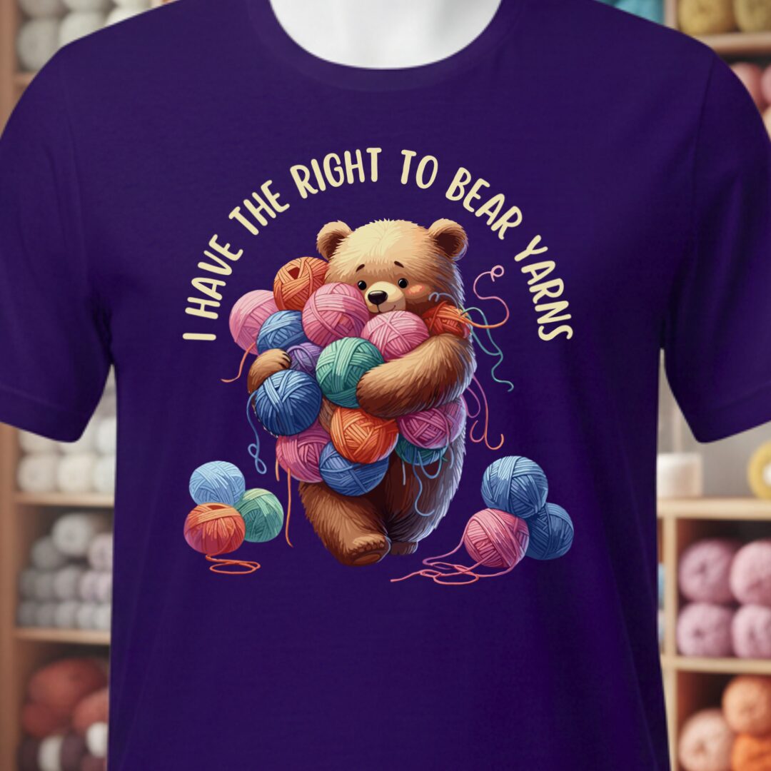 Right to Bear Yarns T-Shirt Purple t-shirt