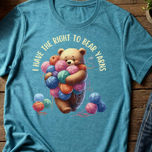 Right to Bear Yarns T-Shirt Teal Blue t-shirt