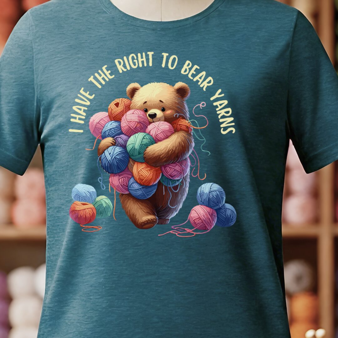 Right to Bear Yarns T-Shirt Teal Blue t-shirt
