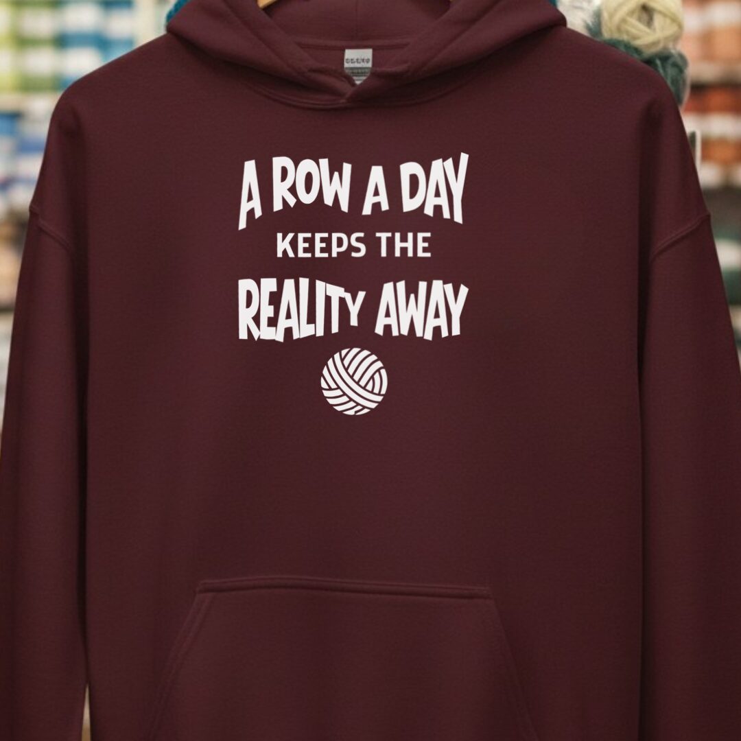 Row A Day Hoodie Maroon t-shirt