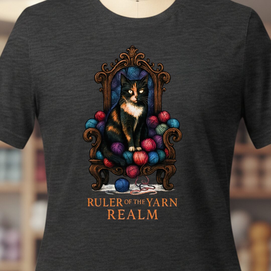 Ruler of the Yarn Realm T-Shirt Dark Grey t-shirt